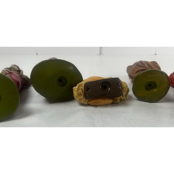 Vintage 9 Piece German Nativity Scene Figures Plastic Hand Painted - Picture 11 of 16